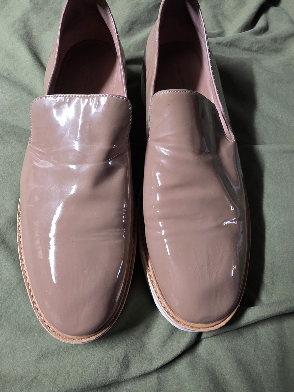 Vince Sanders Patent Leather Platform Slip-On Loafers -Womens Size 11.